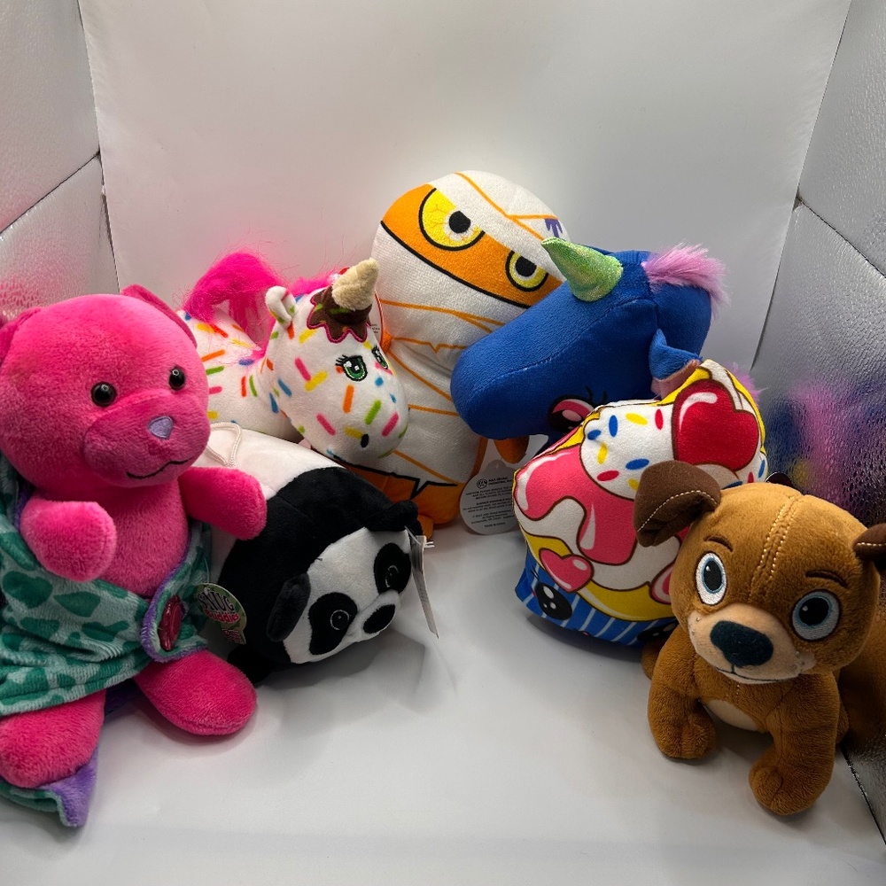 Plushie Stuffed Animals Lot of 7 Toys Most with Tags Attached